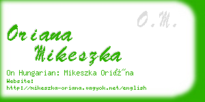 oriana mikeszka business card